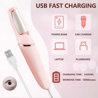 Lixa elétrica de pés recarregável - tira calos