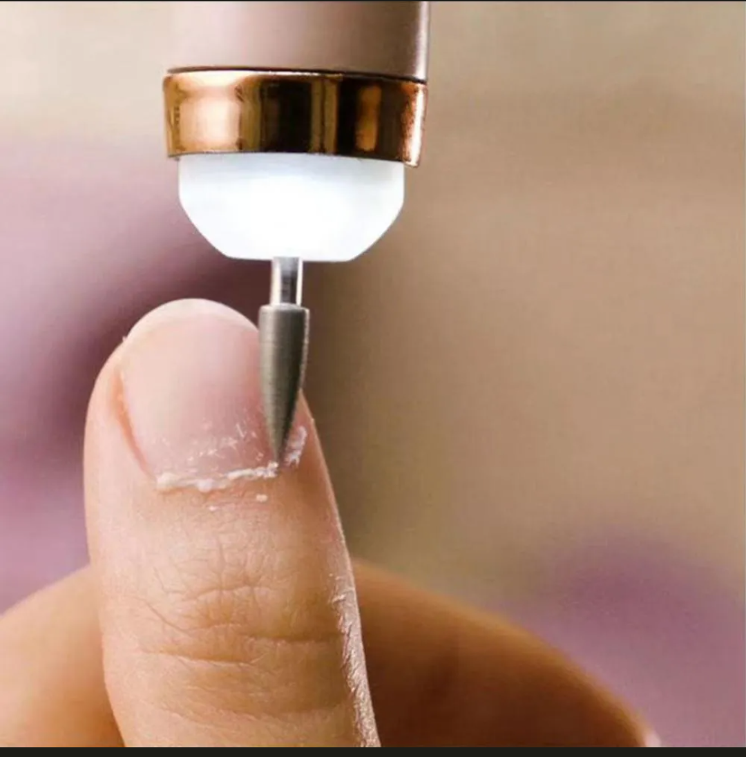 Caneta Polidora e Lixadeira elétrica para unhas com 5 pontas.