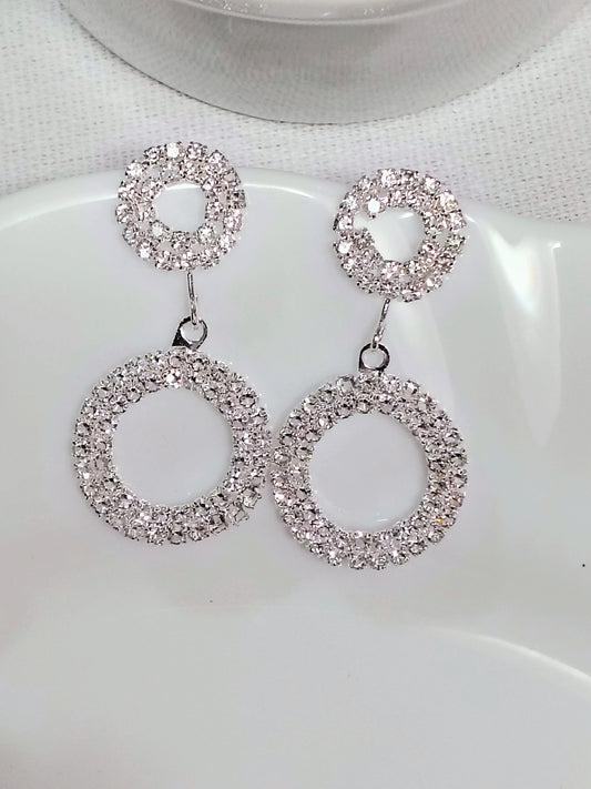 Brinco bijouteria com strass