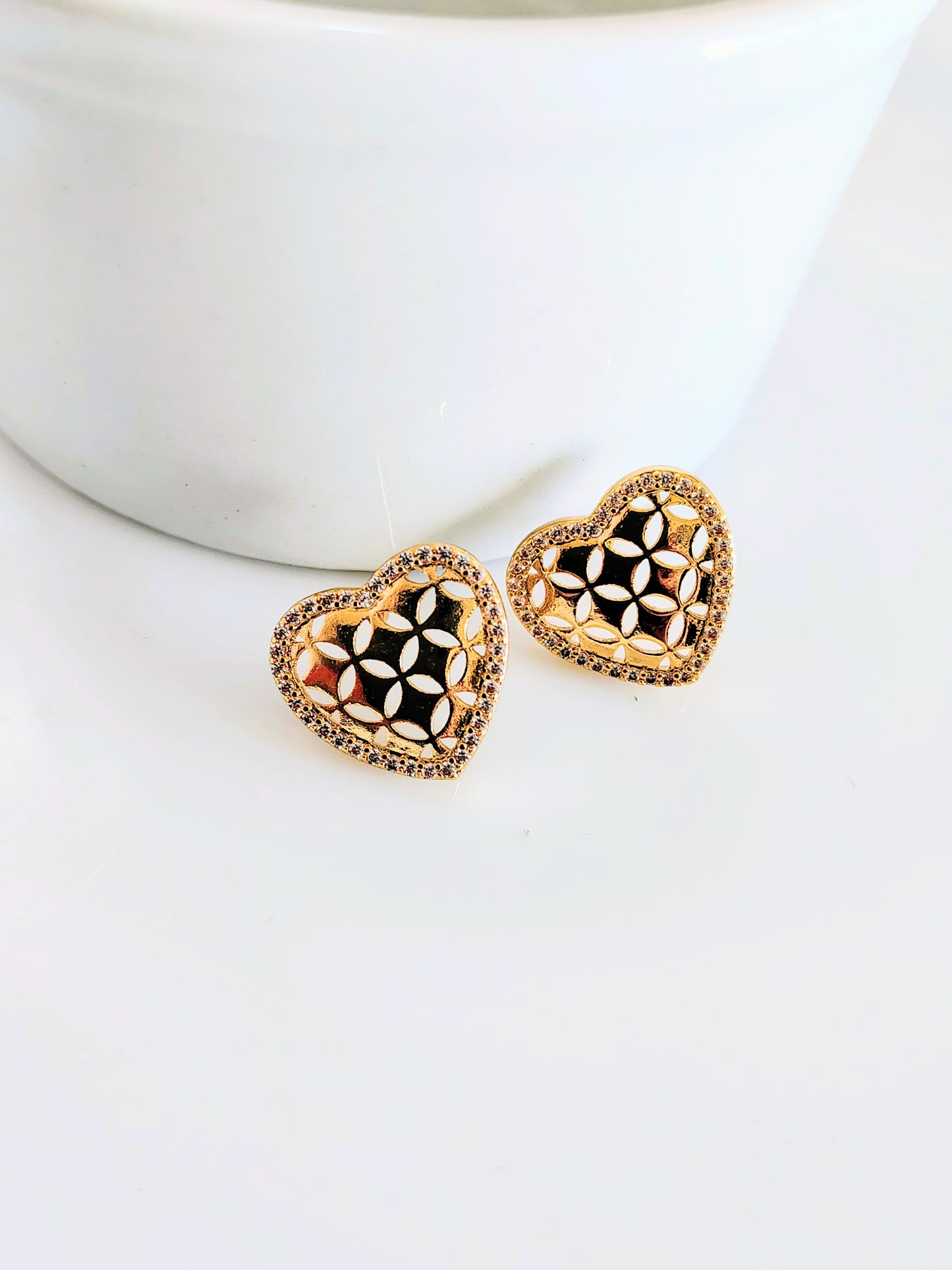 Coração com zircônias