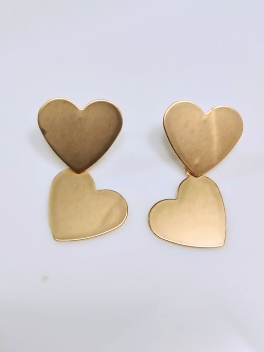 Brinco coração fosco