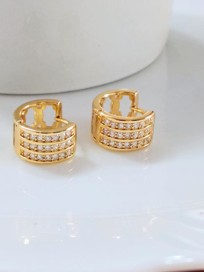 Argolas com zircônias